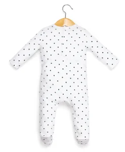 PYJAMA IMPRIME POIS FD OPT BLANC PAZANE