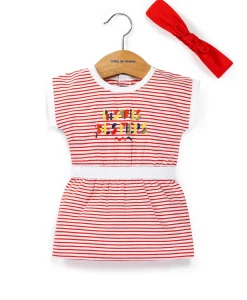 ROBE + ACCESSOIRE FOND BLANC RAYE ROUGE RANDOL