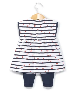 ROBE + BAS FOND BLANC RAYE INDIGO SHADI