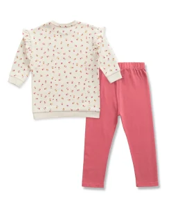ROBE + BAS IMPRIME FOND GREGE EFOSINE