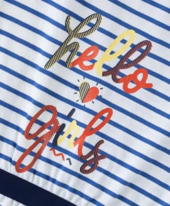 ROBE MC FOND BLANC RAYE INDIGO PASCA