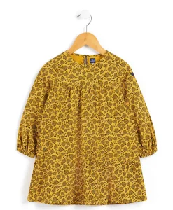ROBE ML IMPRIME JAUNE OCRE RAVISO