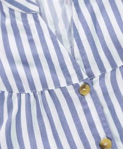 ROBE ML RAYE BLANC / BLEU PAMCONY