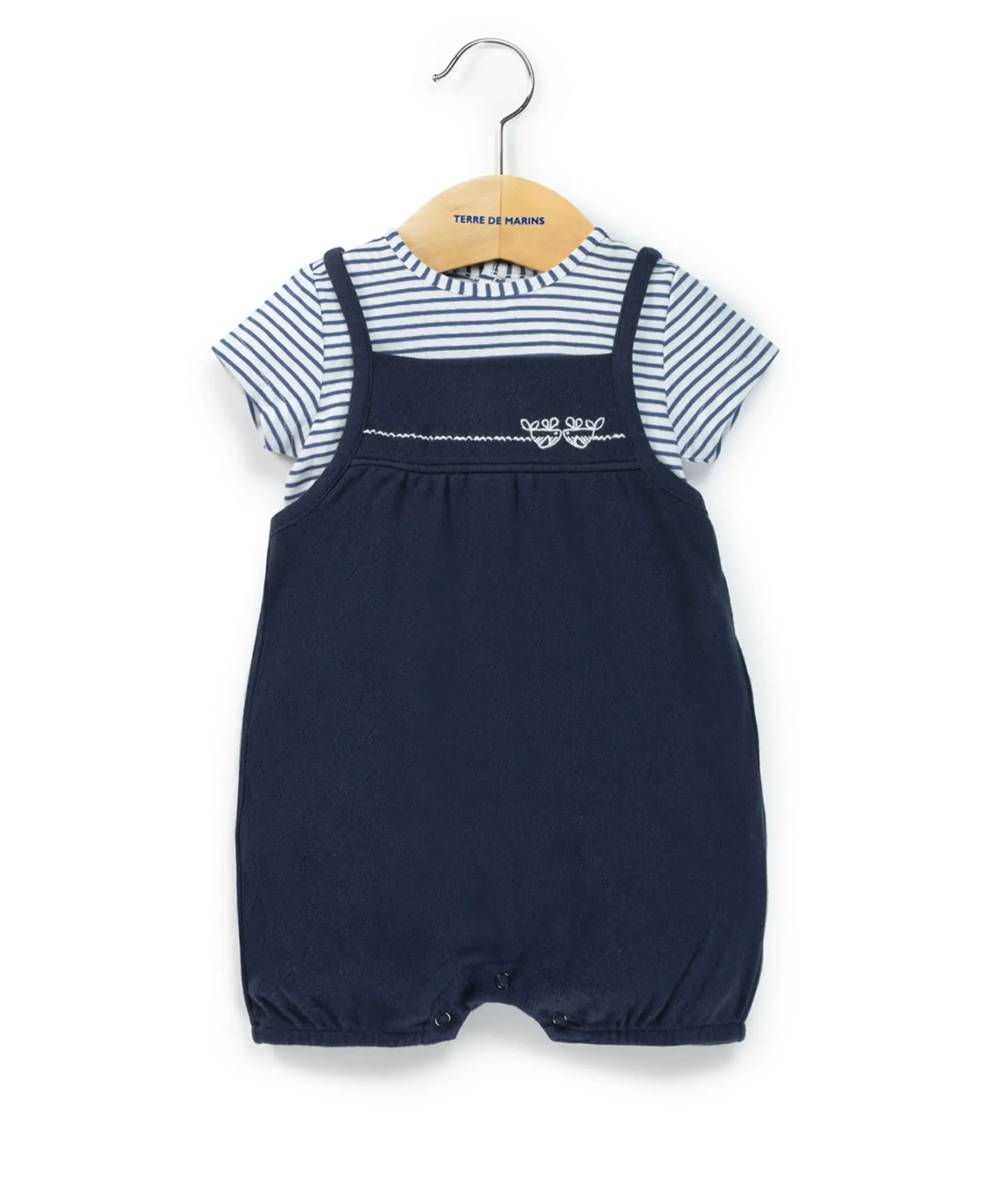 SALOPETTE COURTE + HAUT INDIGO RIVELA