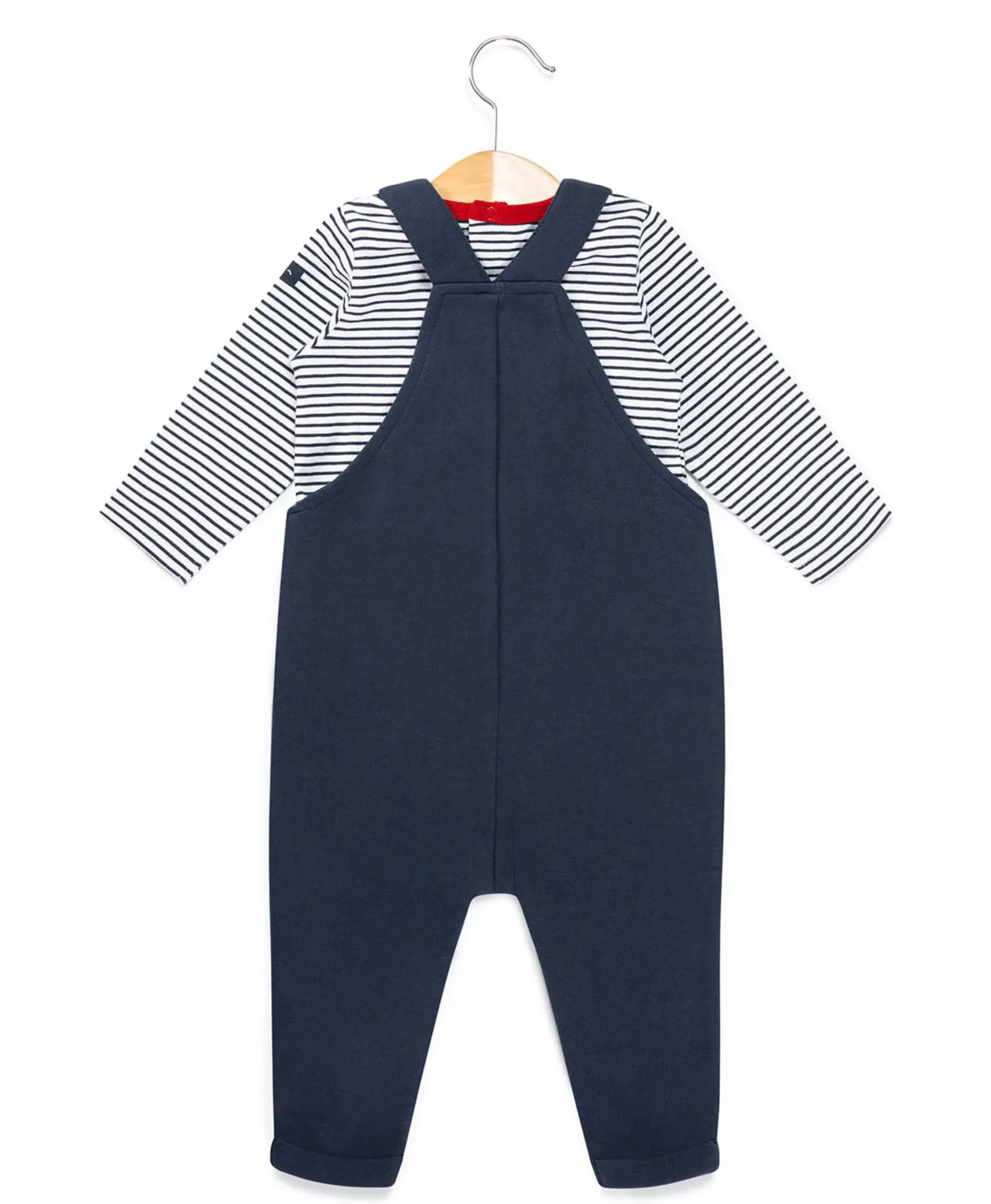 SALOPETTE LONGUE + HAUT BLEU INDIGO PAUCLIN