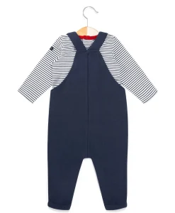 SALOPETTE LONGUE + HAUT BLEU INDIGO PAUCLIN