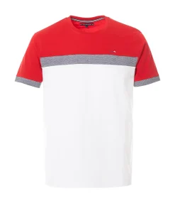 TEE SHIRT MC BLANC/ROUGE HILTONA