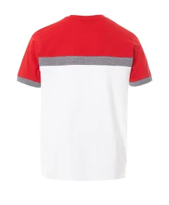 TEE SHIRT MC BLANC/ROUGE HILTONA