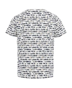 TEE SHIRT MC FOND BLANC RAYE BLEU FARDOL