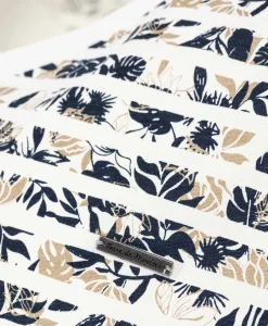 TEE SHIRT MC FOND BLANC RAYE BLEU FARDOL