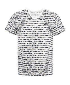 TEE SHIRT MC FOND BLANC RAYE BLEU FARDOL