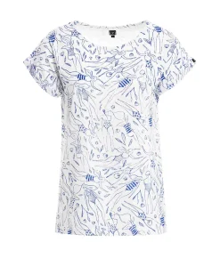 TEE SHIRT MC IMPRIME BLEU PATCHY