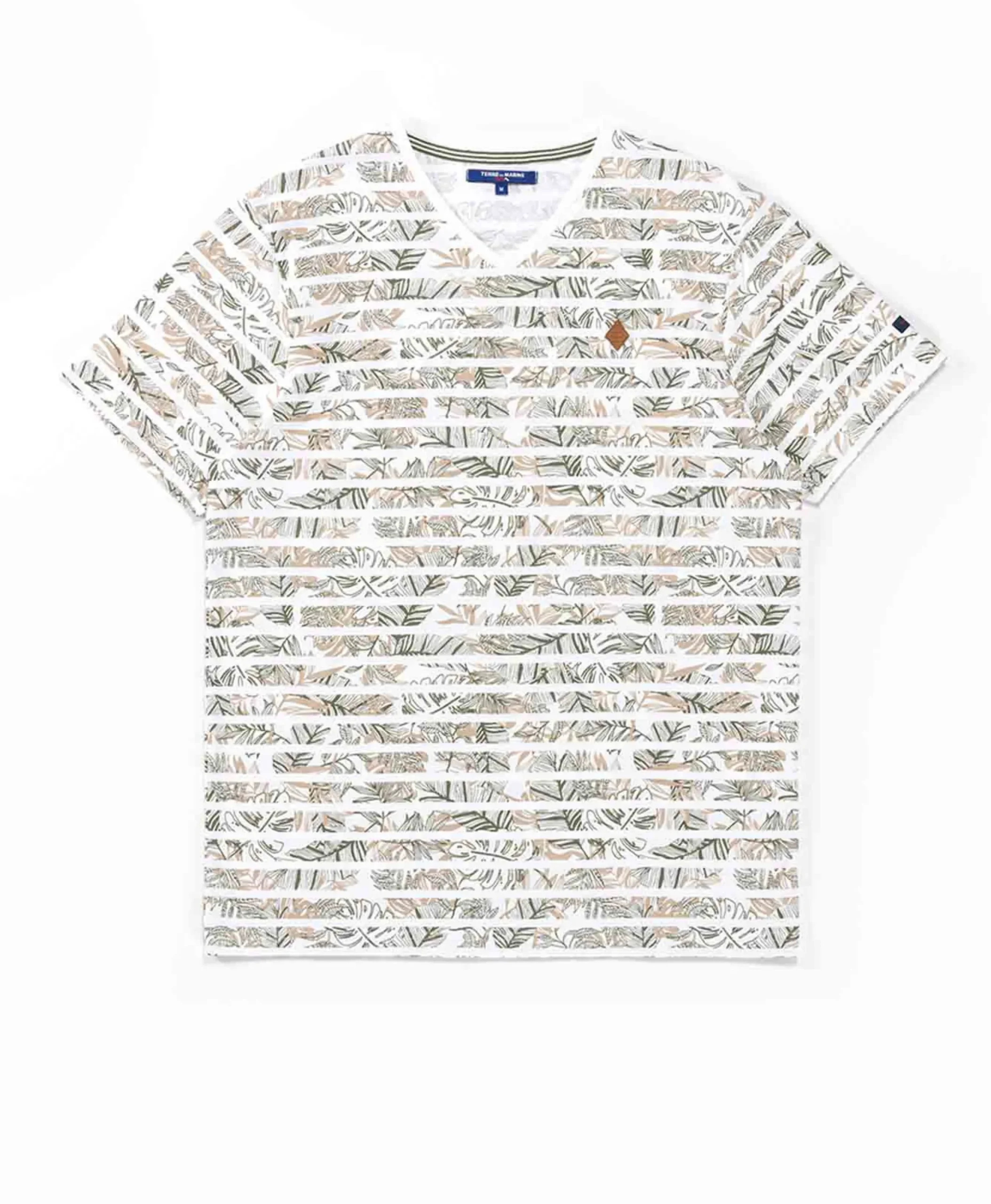 TEE SHIRT MC IMPRIME KAKI ALORA