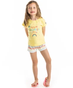 TEE SHIRT MC JAUNE BLANCHI LETI