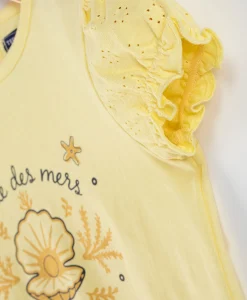 TEE SHIRT MC JAUNE BLANCHI ADOVE
