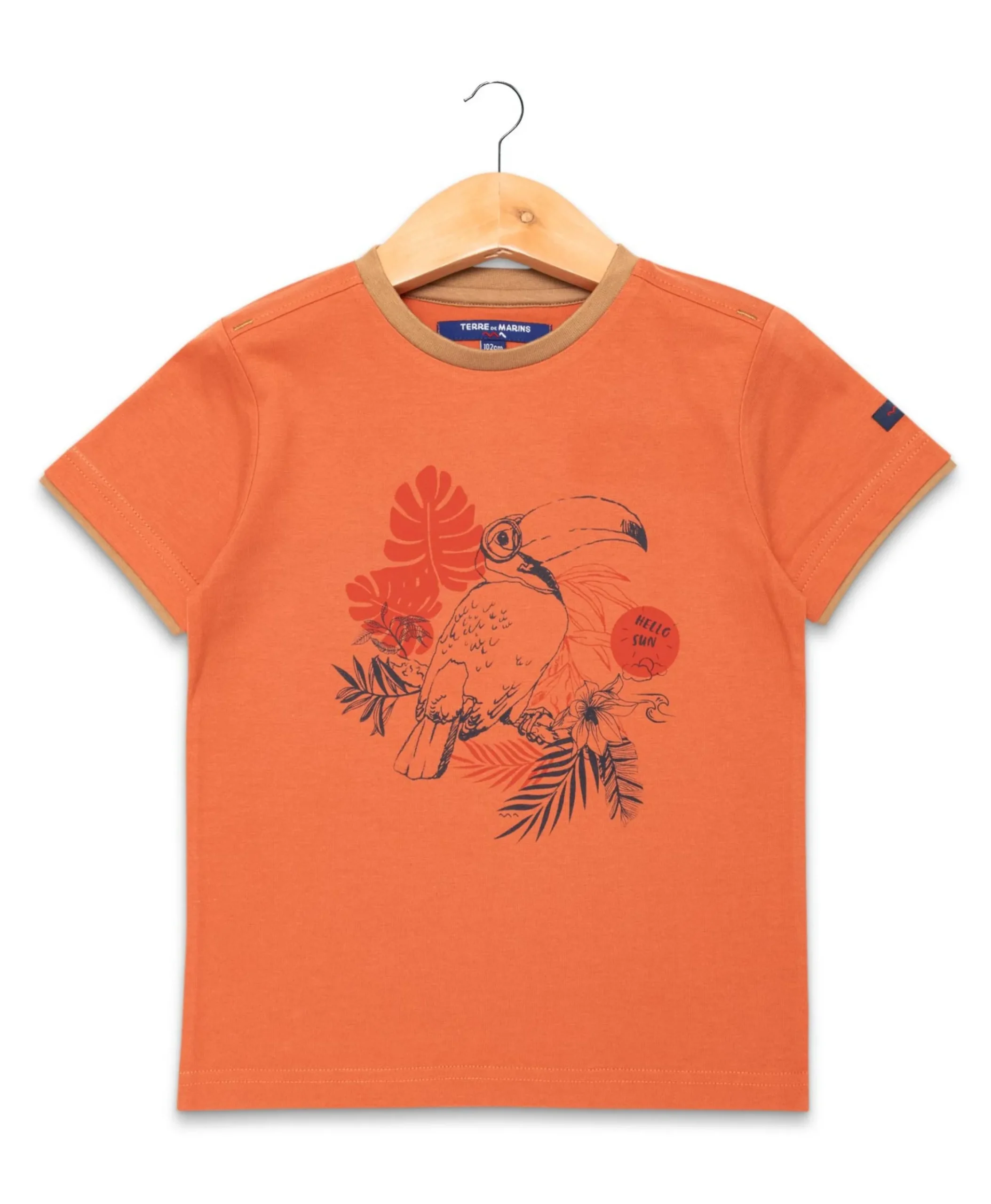 TEE SHIRT MC ORANGE CITROUILLE AXUL