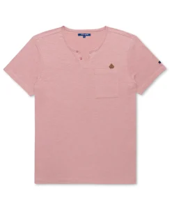 TEE SHIRT MC VIEUX ROSE AGOR