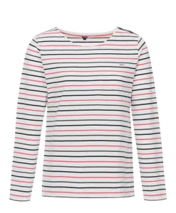 TEE SHIRT ML FOND NATUREL RAYE MULTICOLORE SABIRE