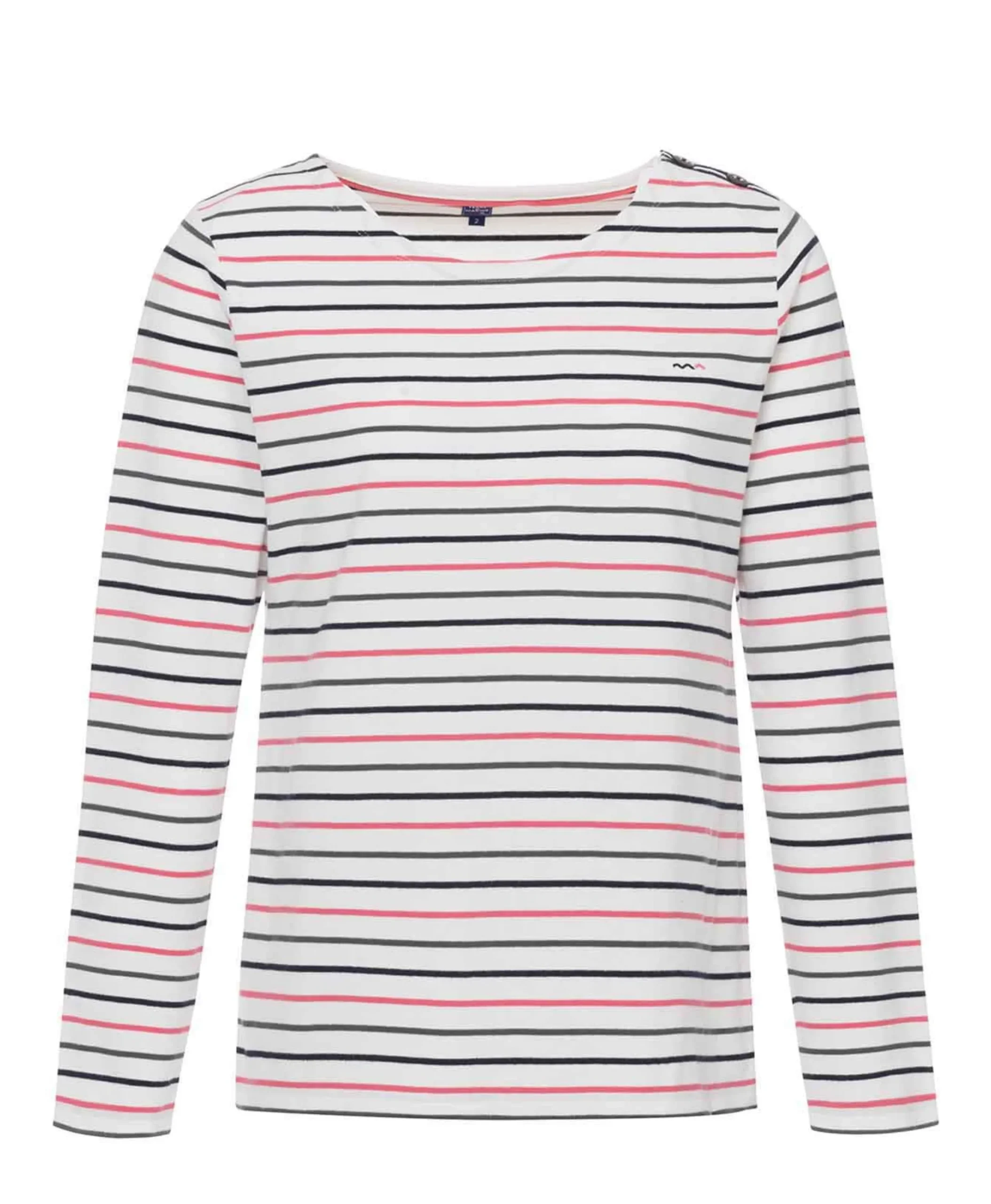 TEE SHIRT ML FOND NATUREL RAYE MULTICOLORE SABIRE