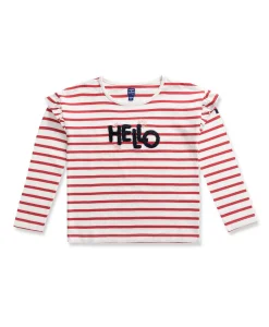 TEE SHIRT ML FOND NATUREL RAYE MULTICOLORE TASIRA