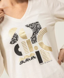 TEE SHIRT ML GREGE TIGRINE