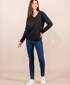 TEE SHIRT ML NOIR TRIOL