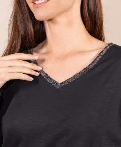 TEE SHIRT ML NOIR TRIOL
