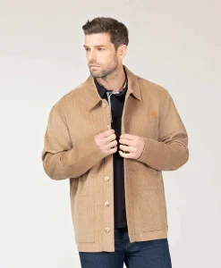 VESTE ML BEIGE VELOUR