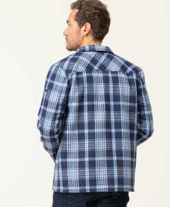 VESTE ML CARREAUX BLEU JARROT