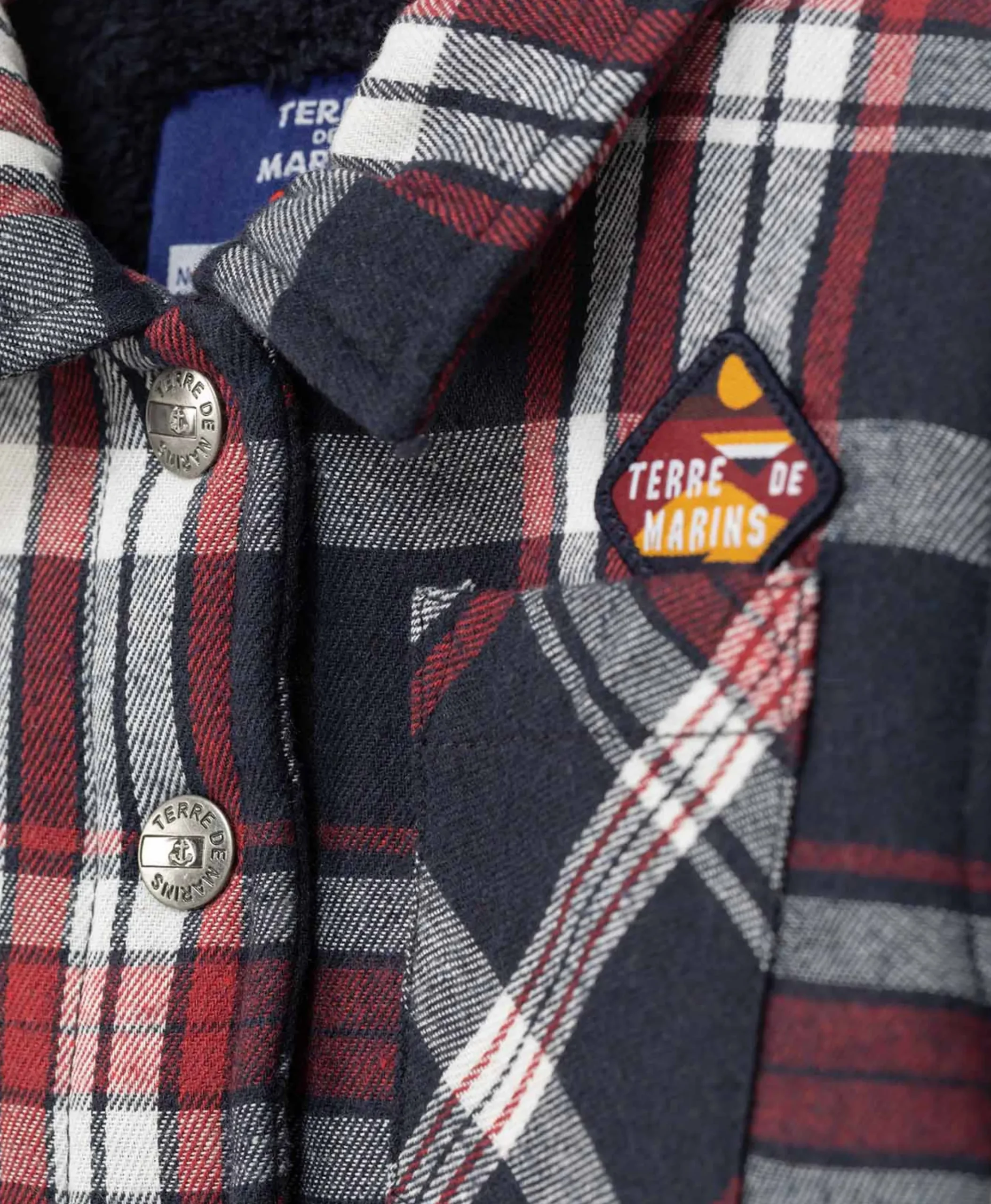 VESTE ML CARREAUX INDIGO COZIO