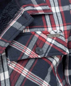 VESTE ML CARREAUX INDIGO JARROT