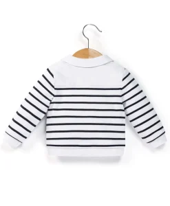 VESTE ML FOND BLANC RAYE INDIGO SARADI