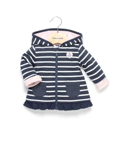 VESTE ML FOND INDIGO RAYE BLANC PANGILA