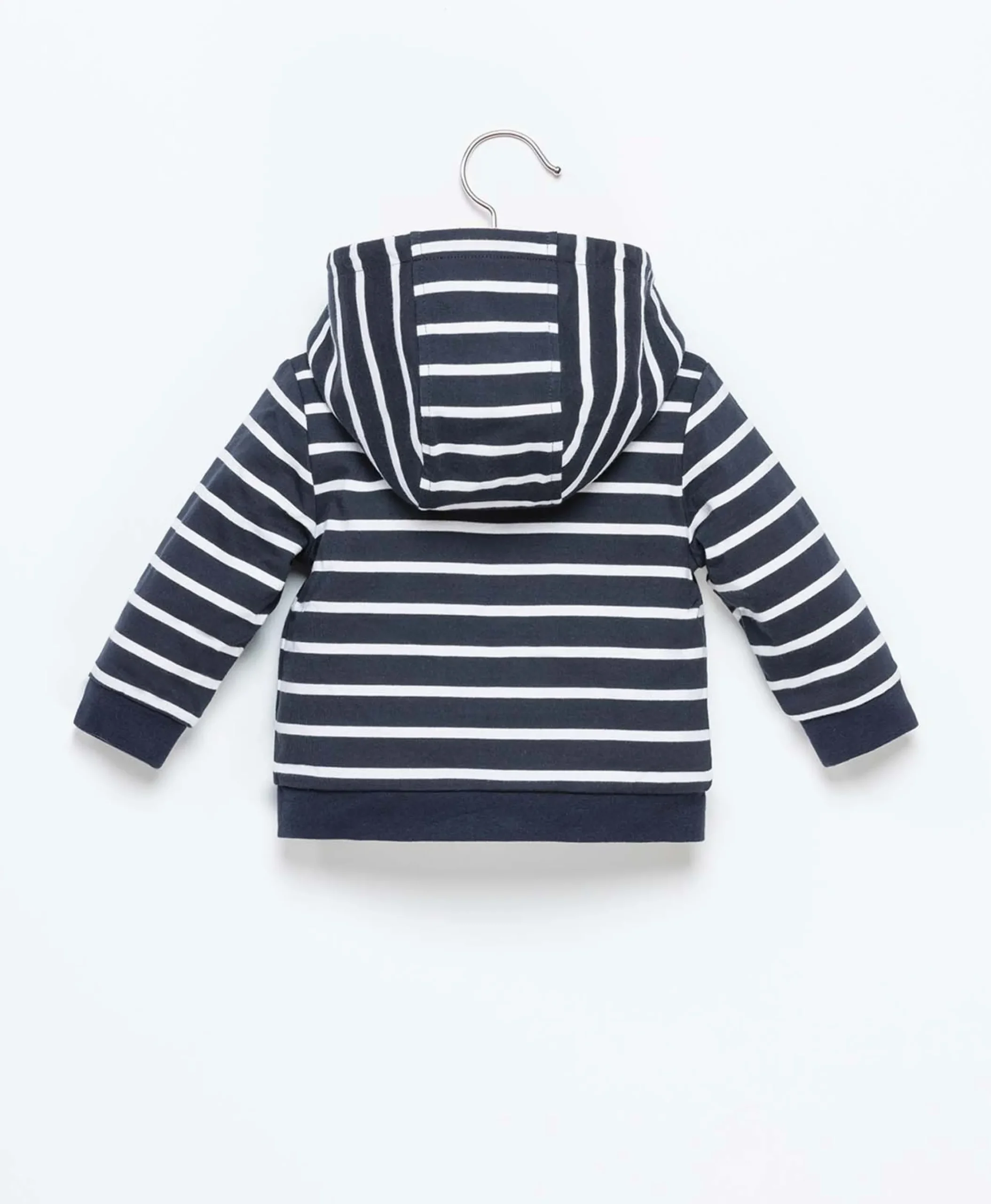VESTE ML FOND INDIGO RAYE BLANC PADENOU