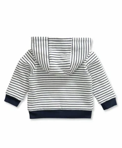 VESTE ML FOND NATUREL RAYE INDIGO VOLT