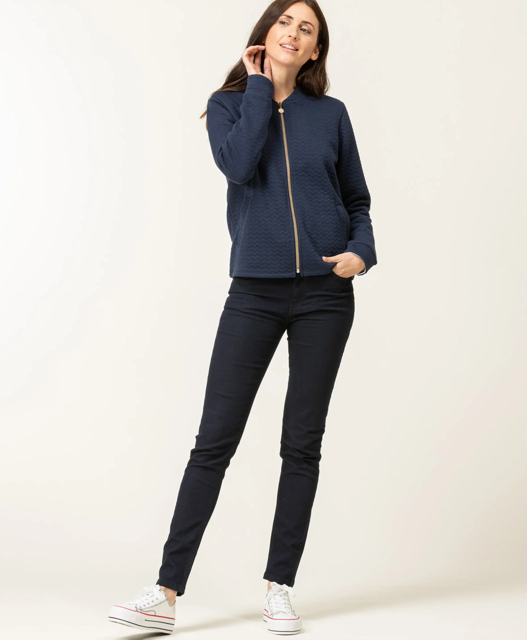 VESTE ML INDIGO VINELLE