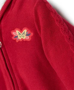 VESTE TRICOT DOUBLEE ROSE FRAMBOISE BEYNA